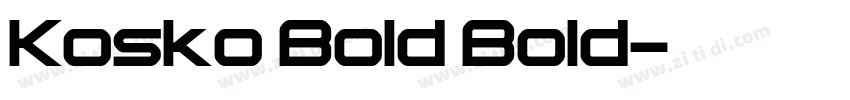 Kosko Bold Bold字体转换